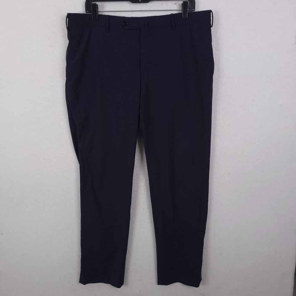 PT Torino Alpha Pants Mens 56 Navy Blue Kinetic Fabric Stretch Technical Chino
